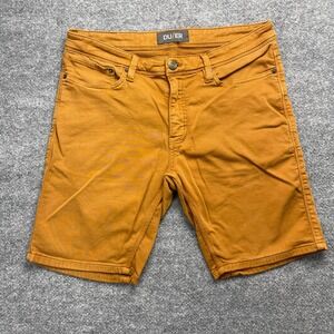 DU/ER N2X Slim Fit Performance Shorts Mens 34 Mustard Yellow MSNS1011 Stretch
